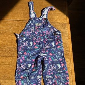 Osh kosh vestbak spring girls baby toddler overalls Easter bunny rabbit 18M